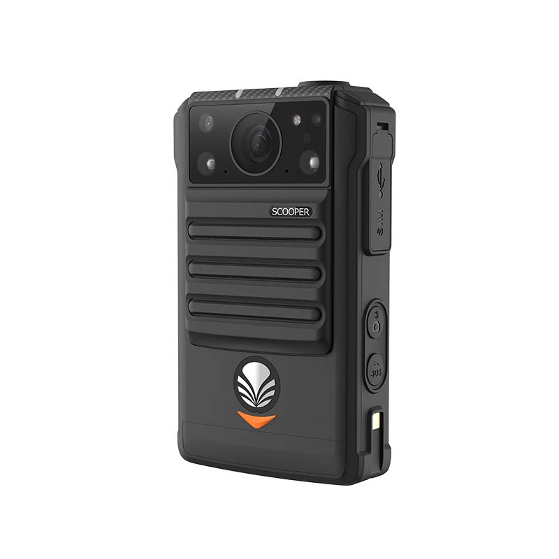 Black 4G Wearable Body Worn Camera for Forest Patrol